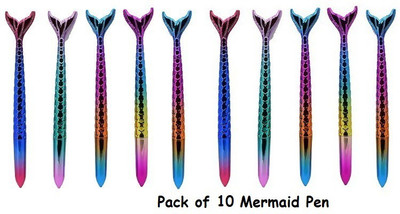 Senkiddpro Mermaid pen Combo for School Kids ( Pack of 12 ) Ball Pen(Pack of 12, Ink Color - Blue)