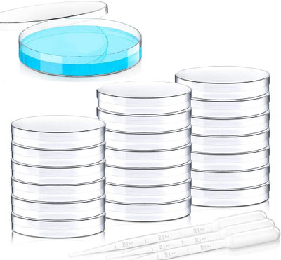 Spylx Polystyrene Reusable Petri Dish(90 mm Pack of 20)