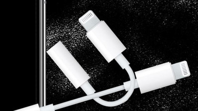IMMUTABLE White Lightning Headphone Jack Adapter Connector Music Control J47 Phone Converter(IOS)