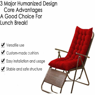 RP MASTER Luxury Microfibre Solid Chair Pad Pack of 1(Red)