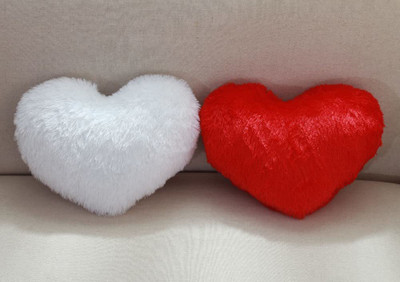 Catchyx Cart Microfibre Solid Cushion Pack of 2(Red, White)