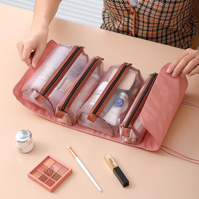 Grilazza in 1 Hanging Roll-Up Foldable Portable Detachable cosmetic Makeup Toiletry Bag Cosmetic Bag