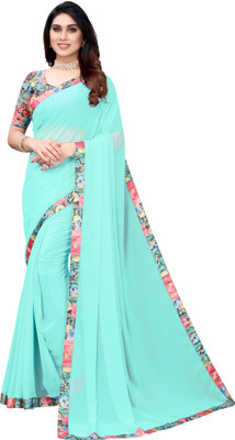 NESHVI ENTERPRISE Digital Print Bollywood Georgette Saree(Light Green)
