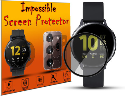 FCS Edge To Edge Screen Guard for Samsung Galaxy Watch Active 2 44mm, 3D Curve Black Edge to Edge Flexible Watch Screen Protector Membrane(Pack of 1)