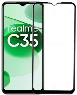 kentop Edge To Edge Tempered Glass for Realme C35(Pack of 1)