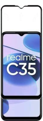 kentop Edge To Edge Tempered Glass for Realme C35(Pack of 1)
