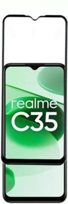 kentop Edge To Edge Tempered Glass for Realme C35(Pack of 1)