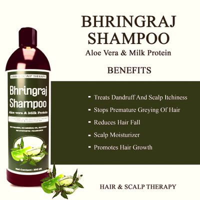 Manarya Sun's Heart Bhringraj Shampoo For Treating Dandruff & Scalp Itchiness(200 ml)
