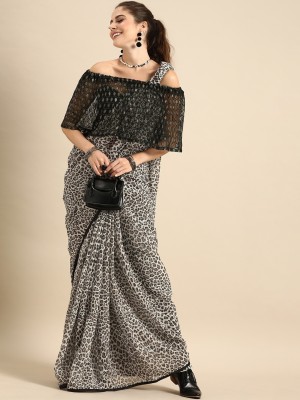 Sangria Embellished Bollywood Lace Saree(Black)