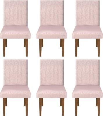 KUBER INDUSTRIES Polyester Abstract Chair Cover(Pink Pack of 6)