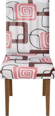 KUBER INDUSTRIES Polyester Geometric 1 Seater Chair Cover(White Pack of 1)
