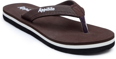 Appitite Women Flip Flops(Brown , 5)