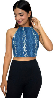 JAIPUR HAND BLOCK Casual Printed Women Dark Blue Top