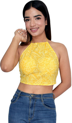 JAIPUR HAND BLOCK Casual Printed Women Yellow Top