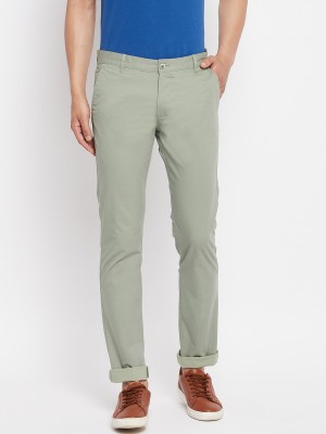 DUKE Slim Fit Men Green Trousers