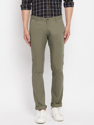 DUKE Slim Fit Men Green Trousers