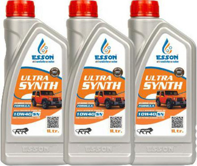 ESSON ULTRA SYNTH 10W40-P3 ULTRA SYNTH 10E40 SN Multigrade Petrol/Diesel Car Engine Oil (1 L) (Pack of 3) Conventional Engine Oil(1 L)