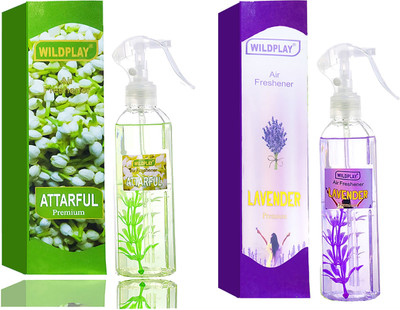 Wildplay Attarful & Lavender Room Air Freshener Spray Attarful & Lavender 250ml Each(2 x 250 ml)
