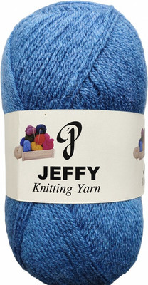 JEFFY BlueBell 400 GM (1 BALL, 100 GM EACH)Wool Ball Hand Knitting Wool, Shade No-8