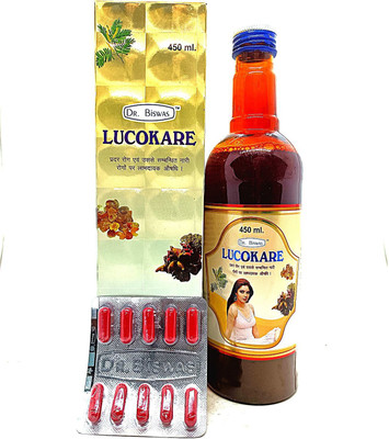 Dr. Biswas Lucokare Syrup 450ml For Women`s Health Care (Pack Of 1)(450 ml)