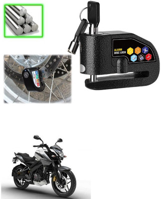 Qiisx Motorcycle Alarm Lock 110db Heavy Duty for Bajaj Pulsar 200 NS DTS-i Disc Lock(Black)