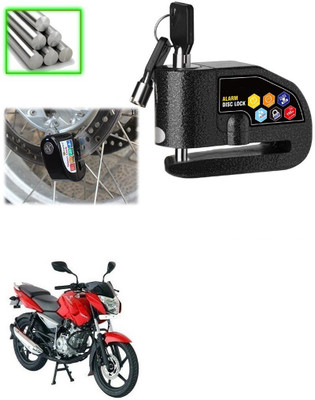 Qiisx Disc Alarm Lock Motorcycle Alarm Lock 110db Heavy Duty for Bajaj Pulsar 135 LS DTS-i Disc Lock(Black)