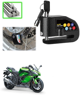 Qiisx Disc Alarm Lock DAZ Motorcycle Alarm Lock 110db Heavy Duty Anti-Theft Alarm for Kawasaki Ninja Disc Lock(Black)