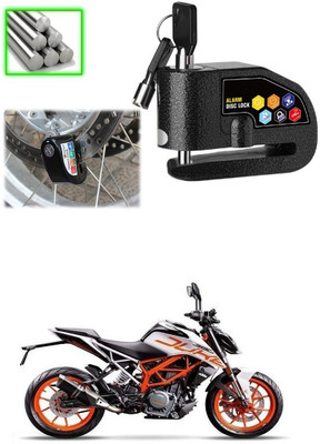 Qiisx Disc Alarm Lock DAZ Motorcycle Alarm Lock 110db Heavy Duty Anti-Theft Alarm for KTM Duke 390 ABS Disc Lock(Black)