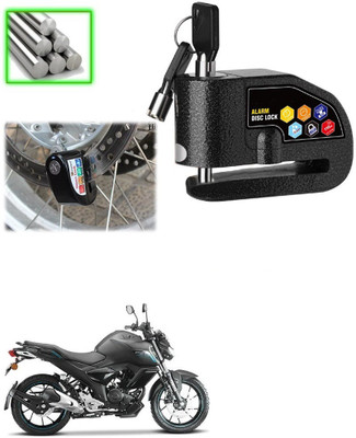 Qiisx Disc Alarm Lock Motorcycle Alarm Lock 110db Heavy Duty for Yamaha FZ S V3.0 FI Disc Lock(Black)
