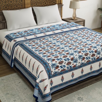 Blocks Of India Paisley King Dohar for  AC Room(Cotton, Blue)