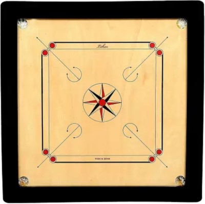 BRIJBAZAAR Carrom Board for Kids with Coins Striker and Boric Powder, Brown 50.8 cm 50.8 cm Carrom Board(Brown)