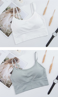 Hirrnik Women Cami Bra Lightly Padded Bra(Grey, White)