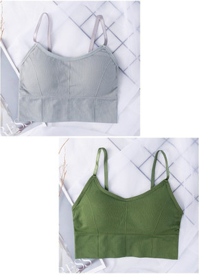 INFINIUM Women Push-up Lightly Padded Bra Women Cami Bra Lightly Padded Bra(Grey, Green)