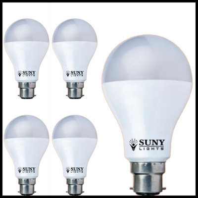 SUNY LIGHTS 12 W Basic Round B22 LED Bulb(White, Pack of 5)