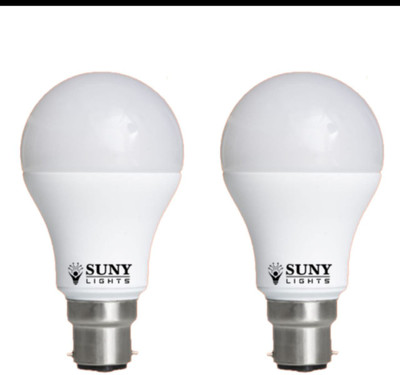 SUNY LIGHTS 9 W Basic Round B22 LED Bulb(White, Pack of 2)