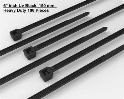 Shivansh Technology BLACKCABLETIE_150x3.6mm Nylon Standard Cable Tie(BLACK Pack of 1)