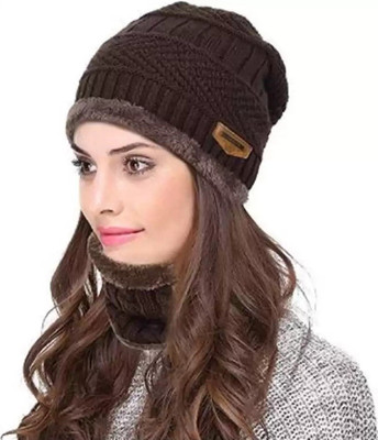 kiyo Solid Beanie Cap(Pack of 2)