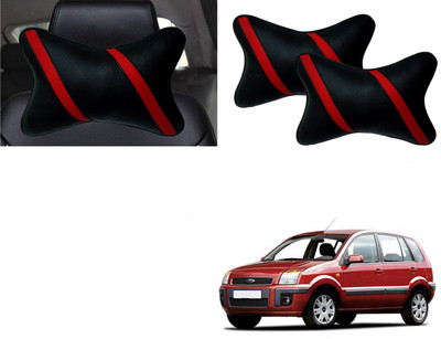 Autokite Black, Red Cotton Car Pillow Cushion for Ford(Rectangular, Pack of 1)