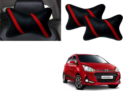 Autokite Black Cotton Car Pillow Cushion for Hyundai(Rectangular, Pack of 1)