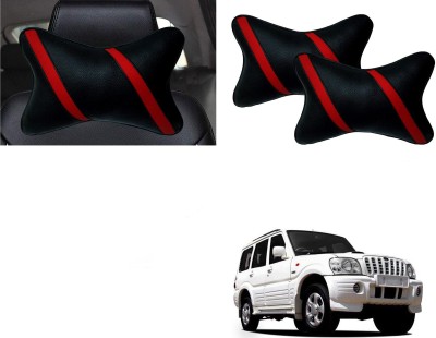 Autokite Black Cotton Car Pillow Cushion for Mahindra(Rectangular, Pack of 1)