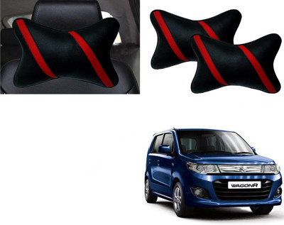 Autokite Black, Red Cotton Car Pillow Cushion for Maruti Suzuki(Rectangular, Pack of 1)