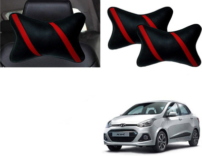Autokite Black Cotton Car Pillow Cushion for Hyundai(Rectangular, Pack of 1)