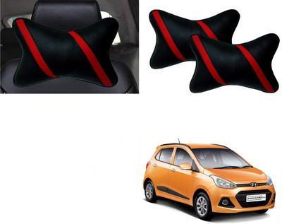 Autokite Black Cotton Car Pillow Cushion for Hyundai(Rectangular, Pack of 1)