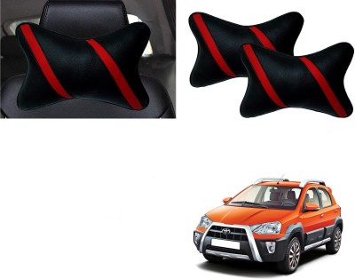 Autokite Black Cotton Car Pillow Cushion for Toyota(Rectangular)
