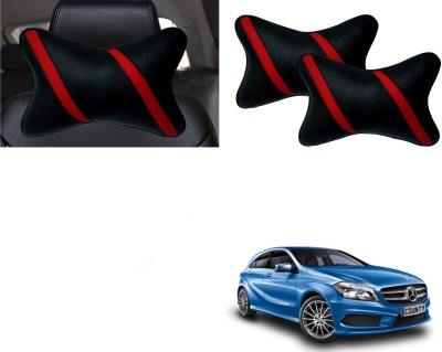 Autokite Black Cotton Car Pillow Cushion for Mercedes Benz(Rectangular, Pack of 1)