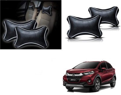 Autokite Black Cotton Car Pillow Cushion for Honda(Rectangular, Pack of 1)