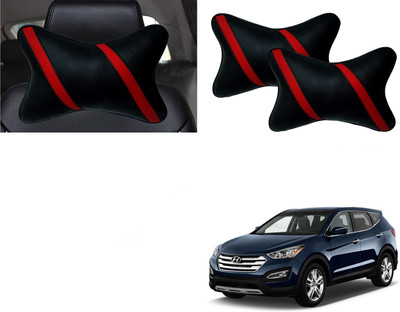Autokite Black Cotton Car Pillow Cushion for Hyundai(Rectangular, Pack of 1)