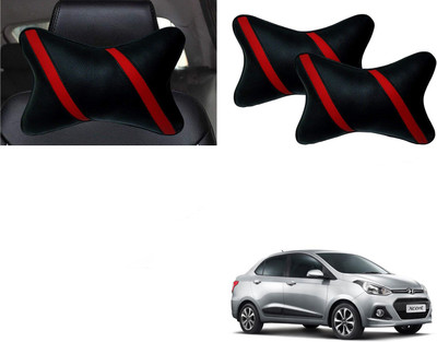 Autokite Black Cotton Car Pillow Cushion for Hyundai(Rectangular, Pack of 1)