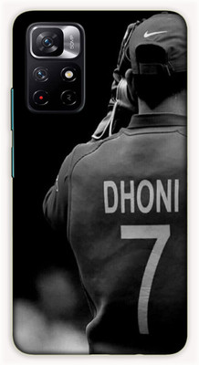iprinto Back Cover for Mi Redmi Note 11T 5G, Poco M4 Pro 5G Ms Dhoni Sports Back Cover(Black, Dual Protection, Silicon, Pack of: 1)