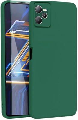 RUNICHA Back Cover for Realme C35(Green, Grip Case, Silicon, Pack of: 1)